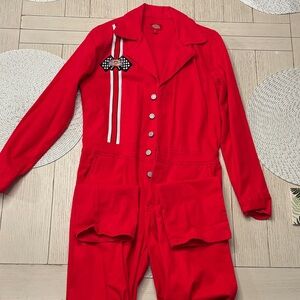 Dickies Red Workwear Shirt with Branded Patch